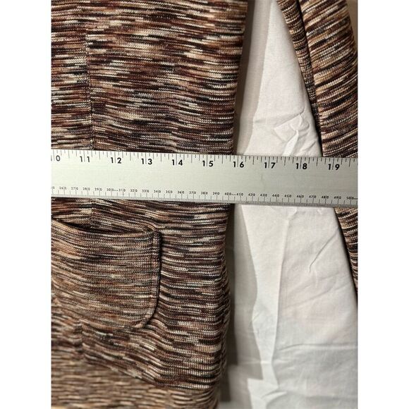 Magaschoni Brown Marbled Texture Silk Knit Blazer Jacket w Tank Neutral Career - Picture 6 of 12